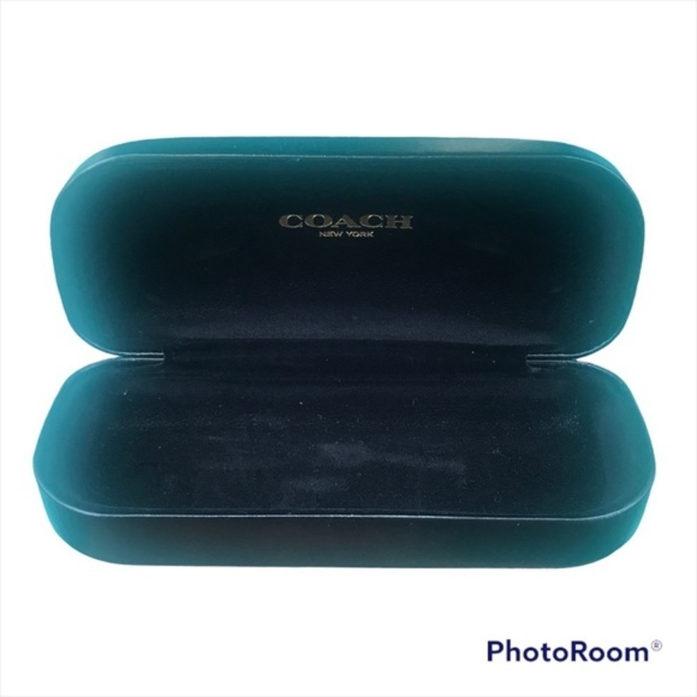 Coach black eyeglasses case with cleaning cloth - Picture 2 of 5